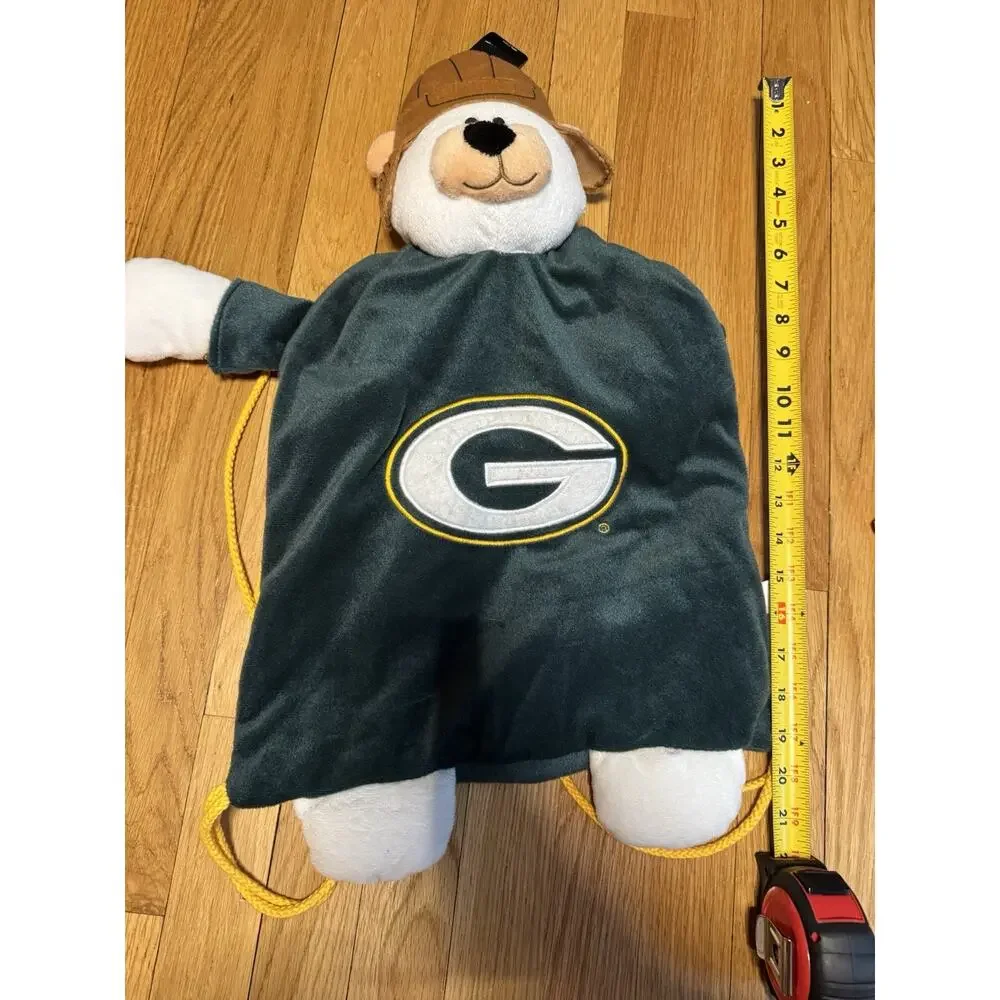 NFL Green Bay Packers Drawstring Backpack Pal NWT Bear Bag Football Green New